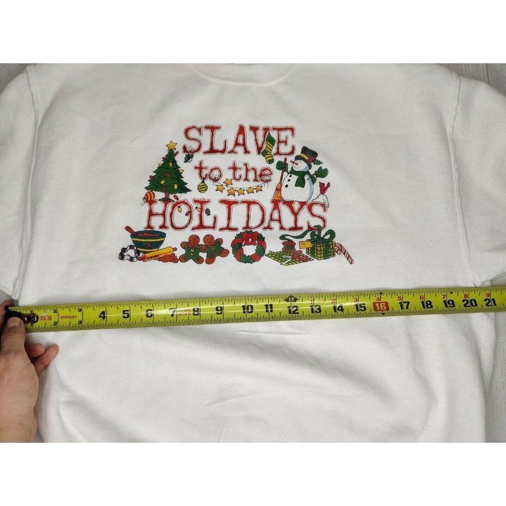 Vintage Ugly Christmas Sweater Adult Medium Long Sleeve Sweatshirt Holiday USA - Picture 6 of 12